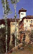 Ortega, Martin Rico y The Ladies' Tower in the Alhambra, Granada oil painting reproduction